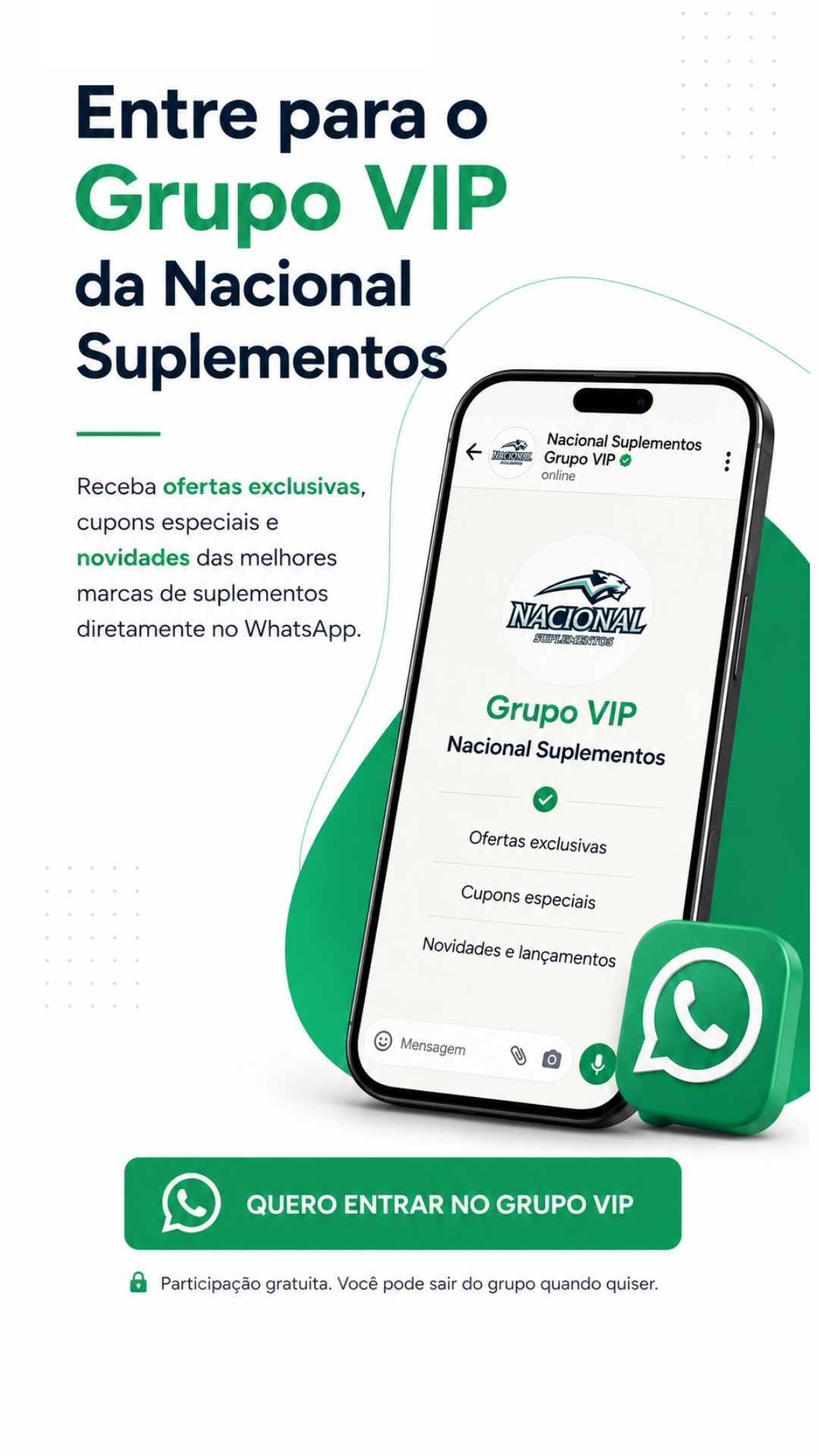 Acesso Grupo Vip Nacional Suplementos