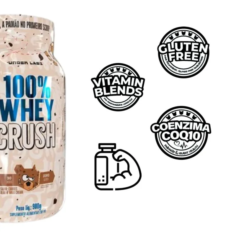 100% Whey Crush sabor Cookies e Cream Under Labz