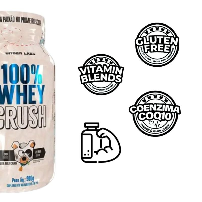 100% Whey Crush sabor Milk Cream 900g Under Labz