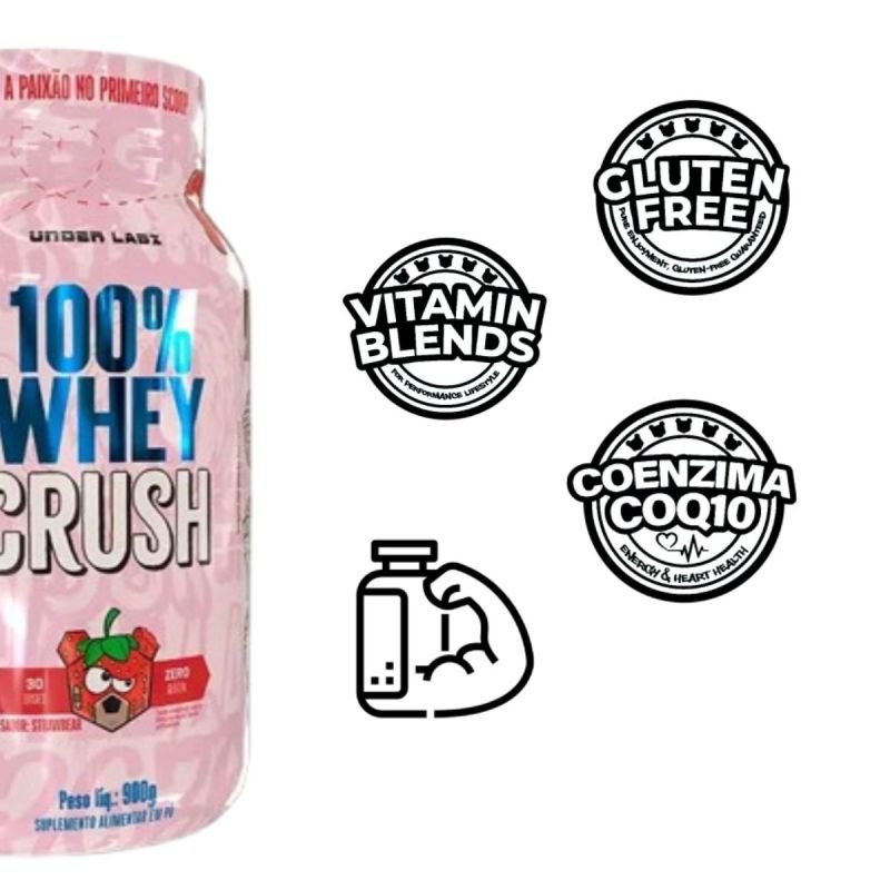 100% Whey Crush sabor Strawbear Under Labs