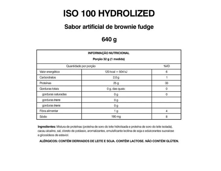 ISO 100 WHEY PROTEIN FUDGE BROWNIE 1.4LB 640G