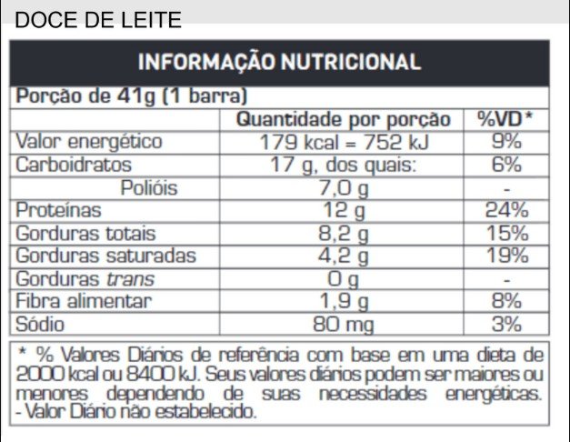 TOP WHEY BAR DOCE DE LEITE UN DE 41G