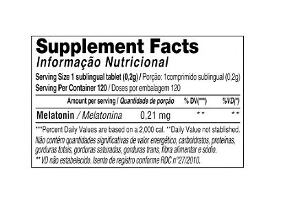 MELATONINA SUBLINGUAL 120 TABLETES POTE