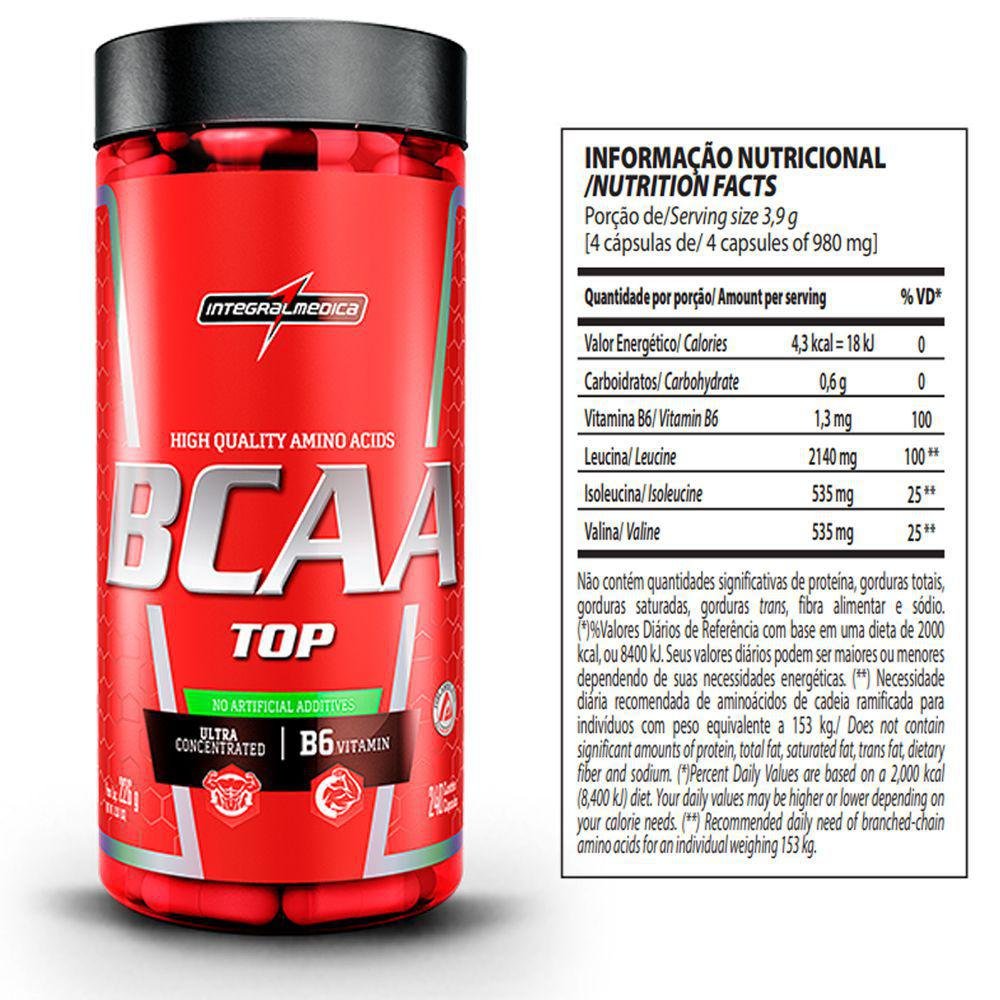 BCAA TOP 120 CAPS INTEGRALMEDICA