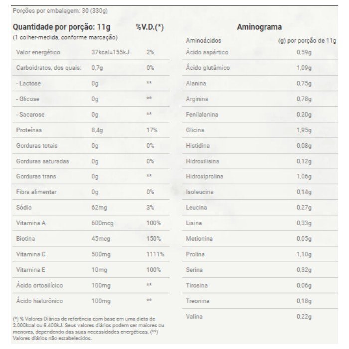 COLLAGEN SKIN- COLAGENO HIDROLISADO - POTE 300G - SABOR NEUTRO