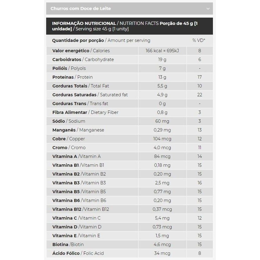 PROTEIN CRISP BAR CHURROS 45G INTEGRALMEDICA