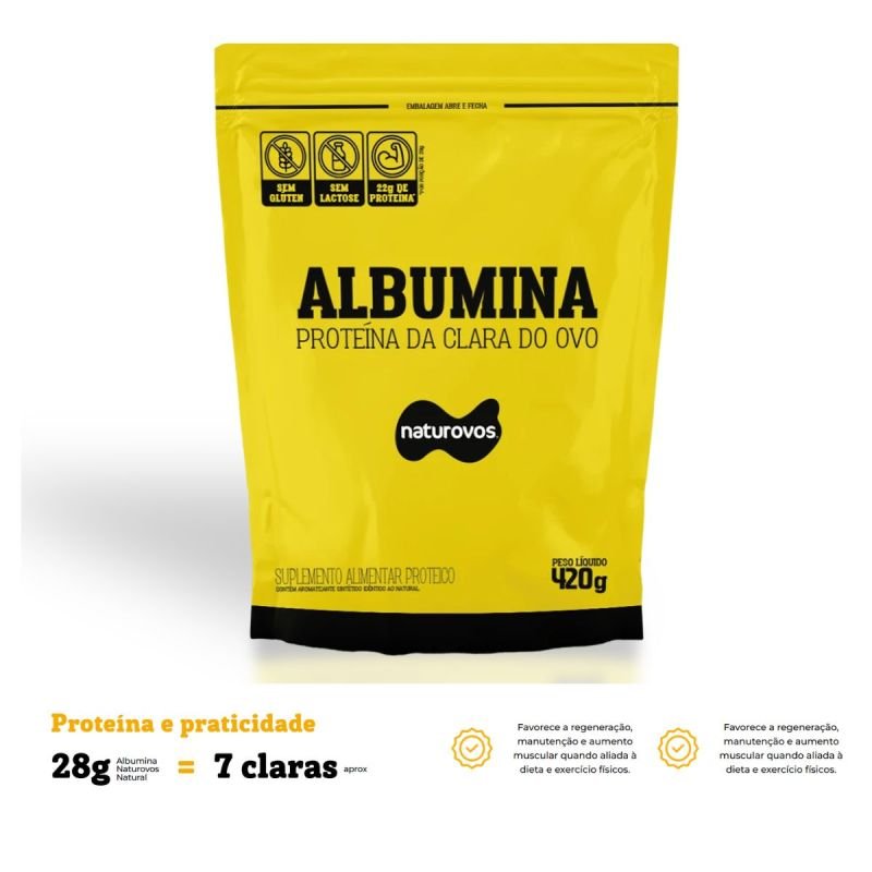 ALBUMINA SABOR BAUNILHA 420G NATUROVOS