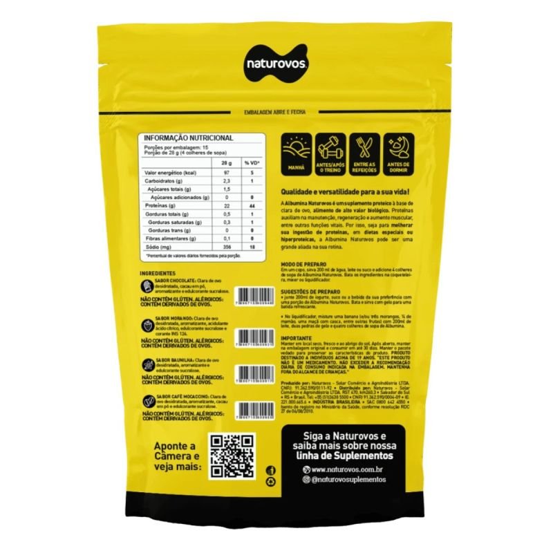 ALBUMINA SABOR MORANGO 420G