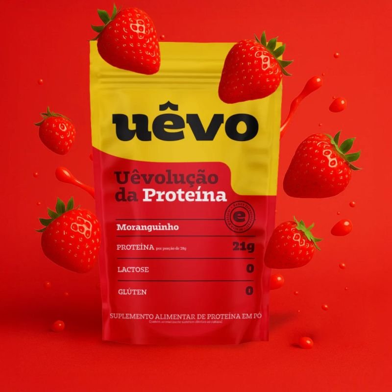 Albumina UÊVO sabor Morango 1kg