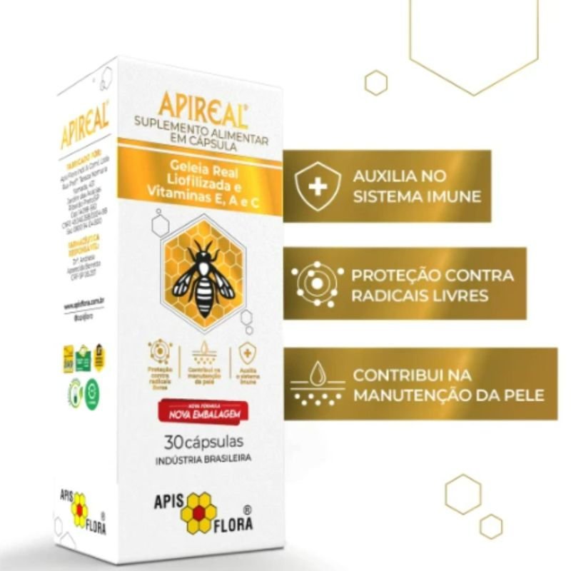 APIREAL GELEIA REAL 30CAPS 100MG APIS FLORA