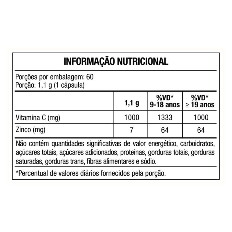Ascorvit C + ZInco 60 cápsulas Maxinutri