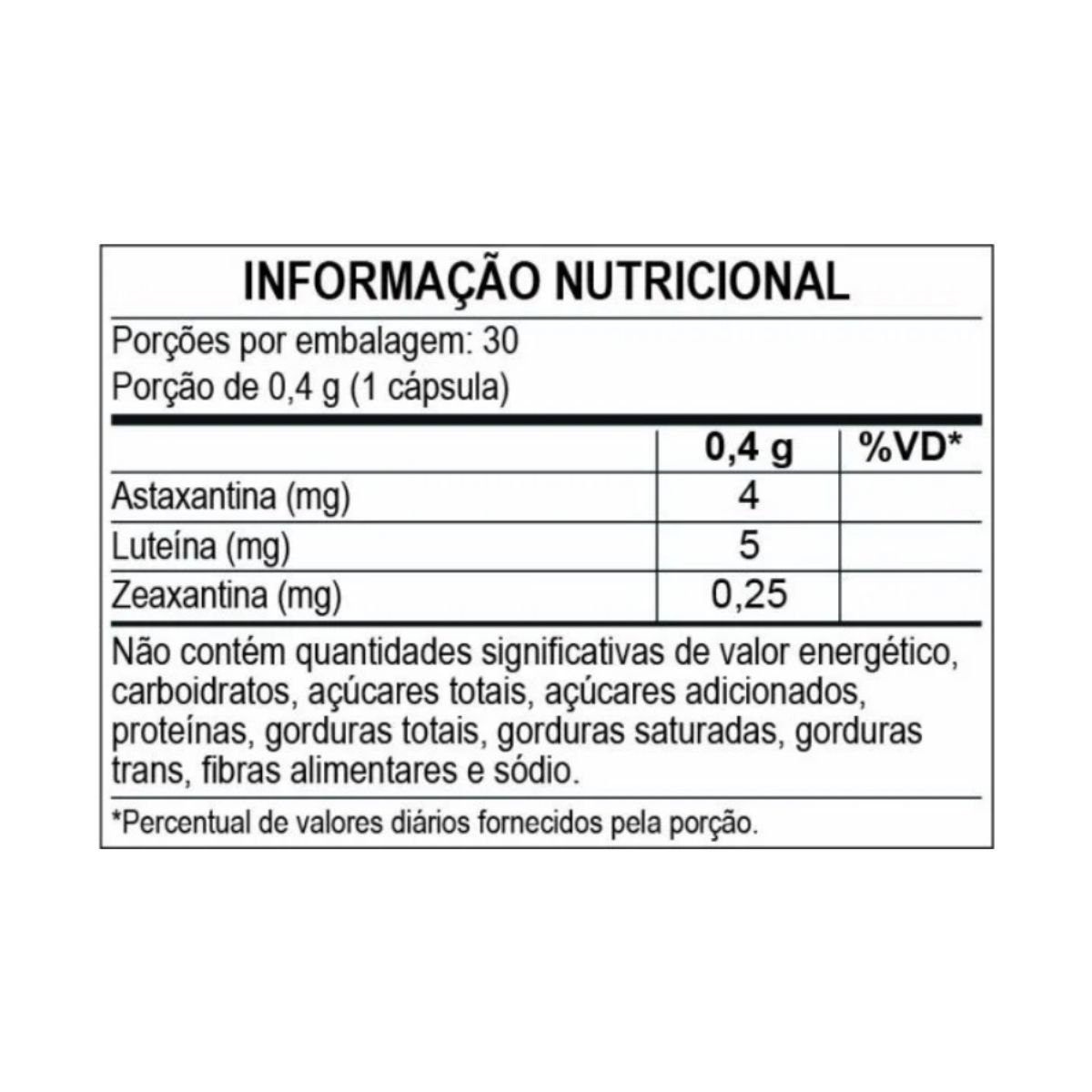 Astanxantina + Luteína + Zeaxantina 30 cápsulas ADA nutraceuticos