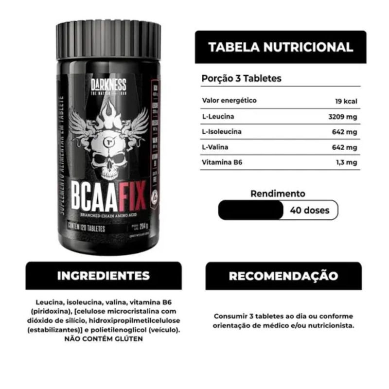 BCAA FIX 120 CAPS DARKNESS/INTEGRALMEDICA