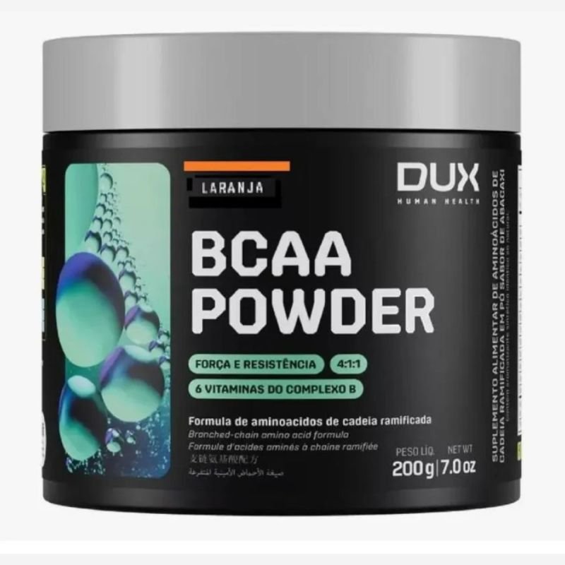 BCAA POWDER SABOR LARANJA 200G DUX NUTRITION LAB