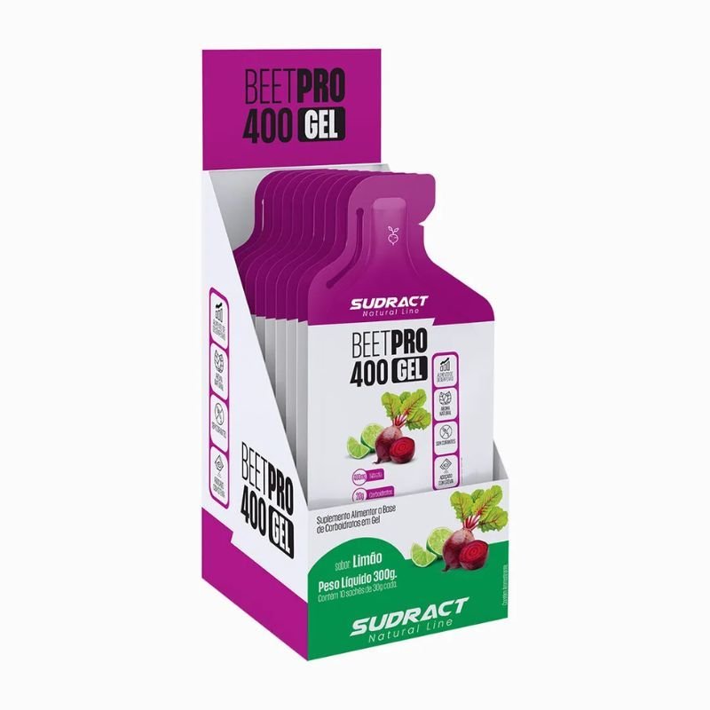 Beet Pro 400 Gel Sudract sabor Limão 30g