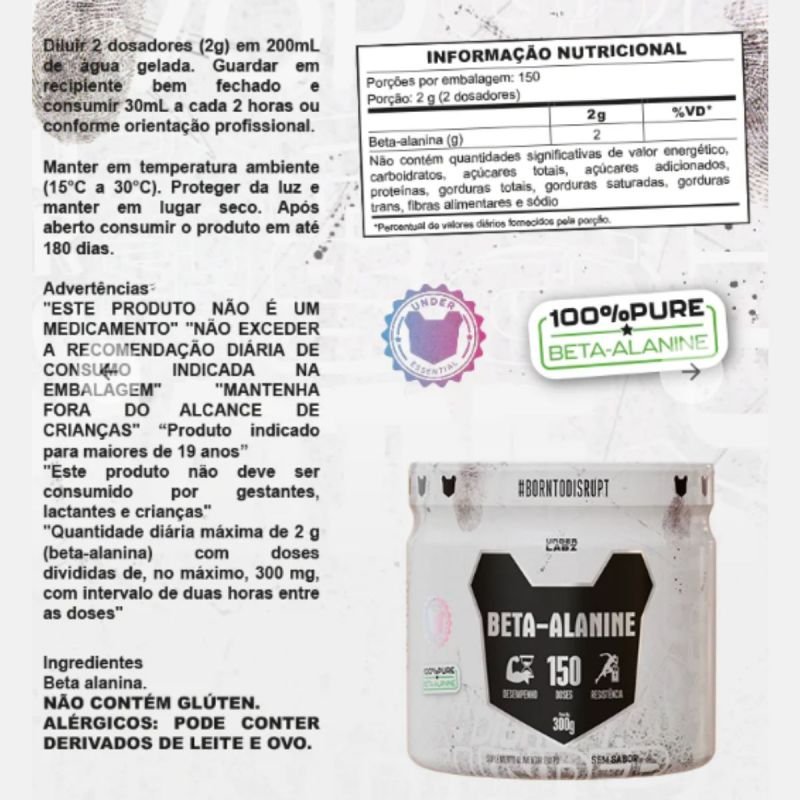 Beta Alanine Borntodisrupt 300g Under Labz