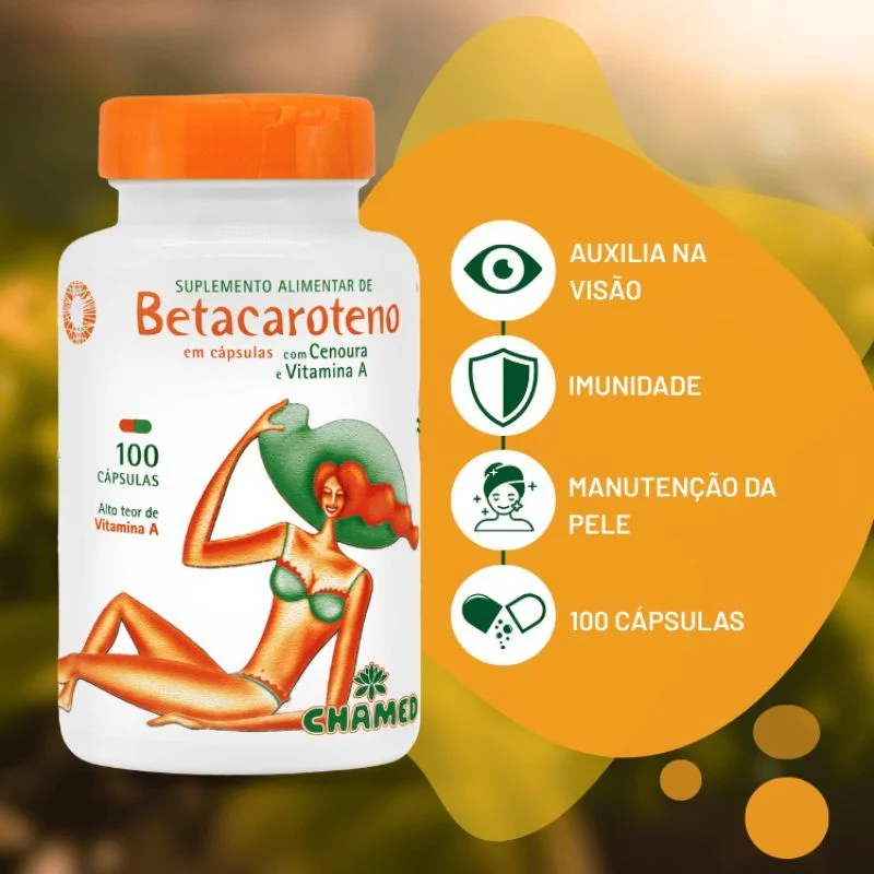 Betacaroteno Chamel 500mg 100 Cápsulas