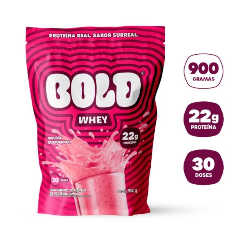 Bold Whey sabor Mousse de Morango 900g