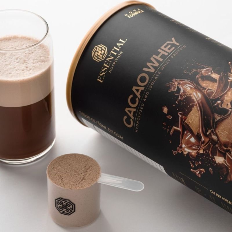 CACAO WHEY LATA 900G/30DS ESSENTIAL NUTRITION
