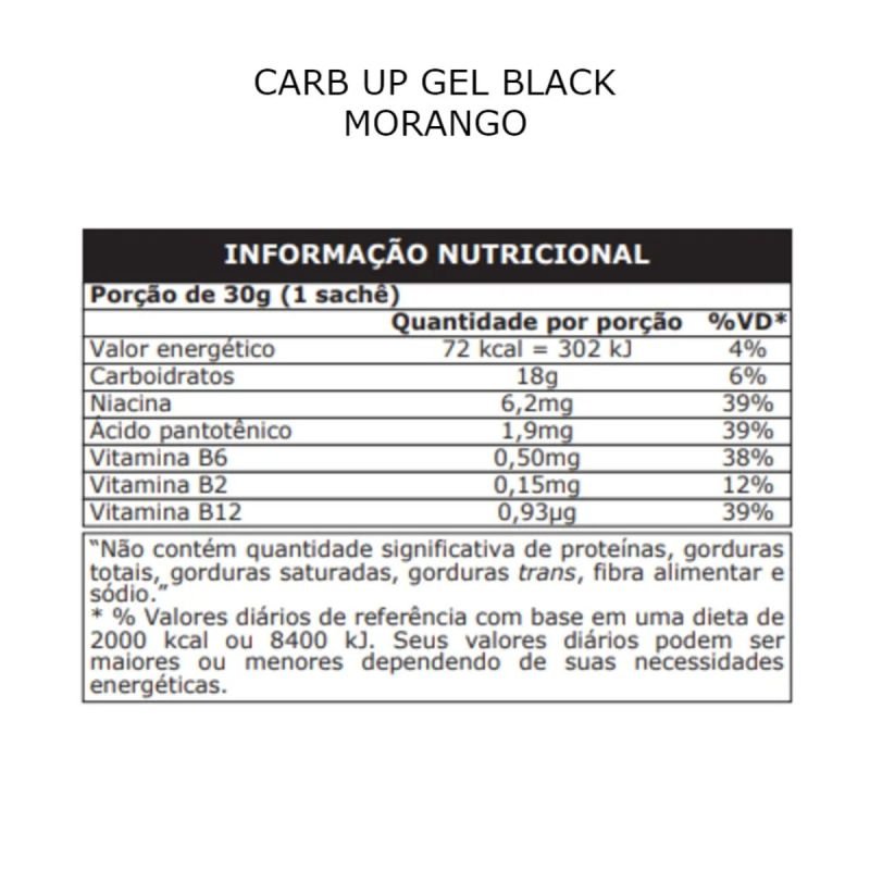 CARB-UP GEL BLACK MORANGO UNIDADE