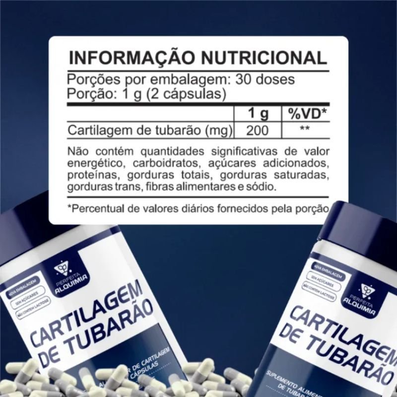 CARTILAGEM DE TUBARAO 60CAPS PERFEITA ALQUIMIA
