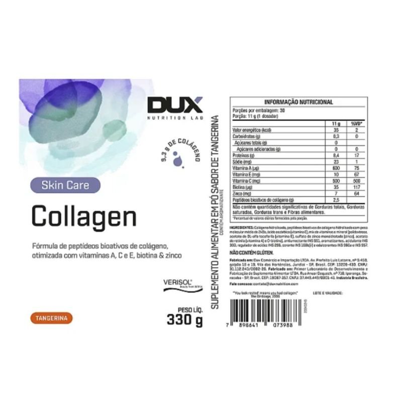 COLLAGEN 330G - TANGERINA DUX NUTRITION
