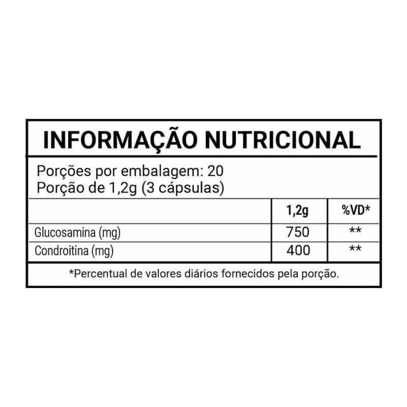 CONDROITINA 400MG + GLUCOSAMINA 750MG 60CAPS LINHO LEV