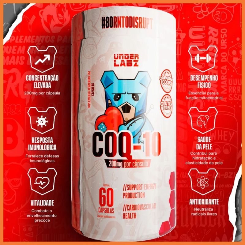 Coq-10 200mg 60 cápsulas Under Labz
