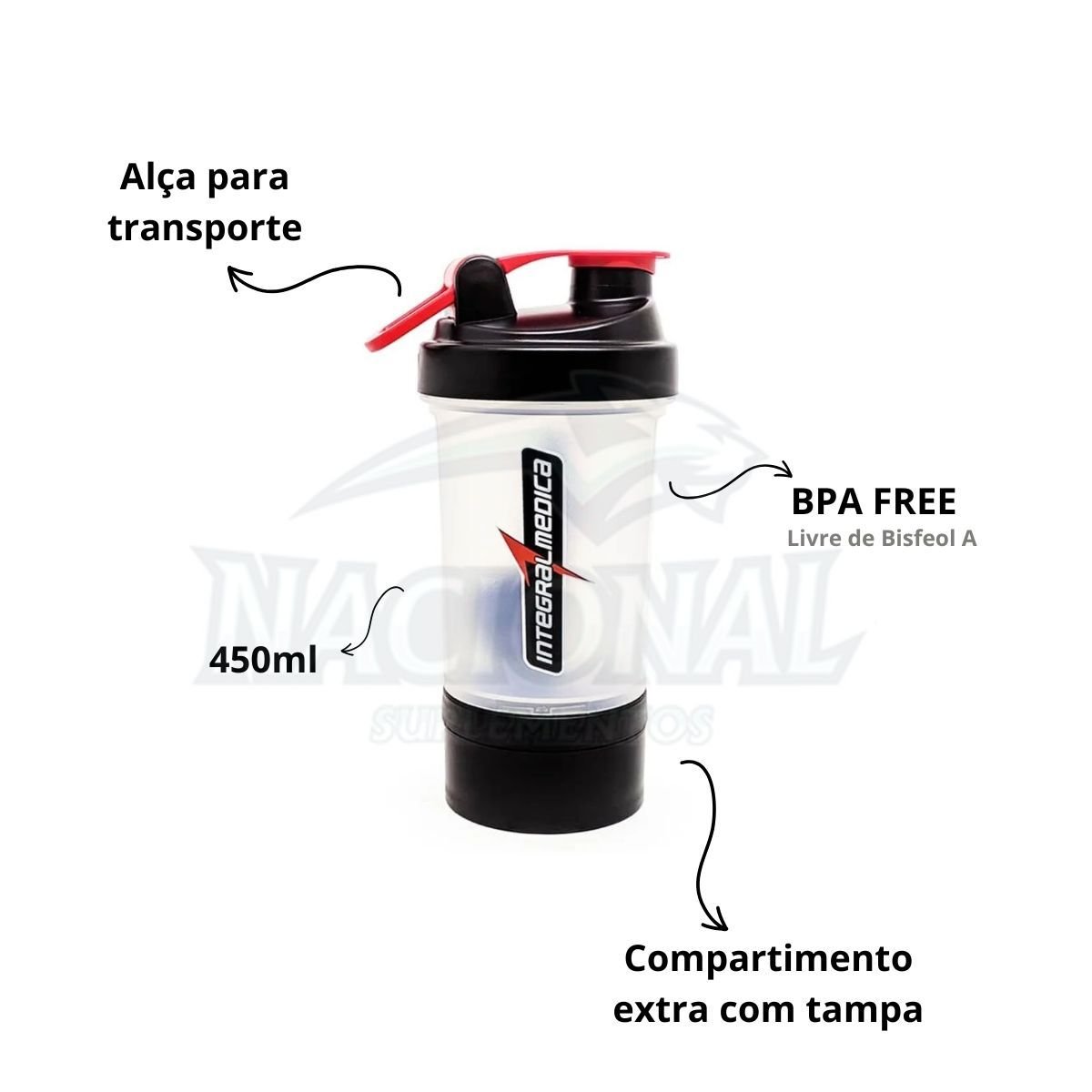 COQUETELEIRA 2 DOSES INTEGRALMEDICA 450ML