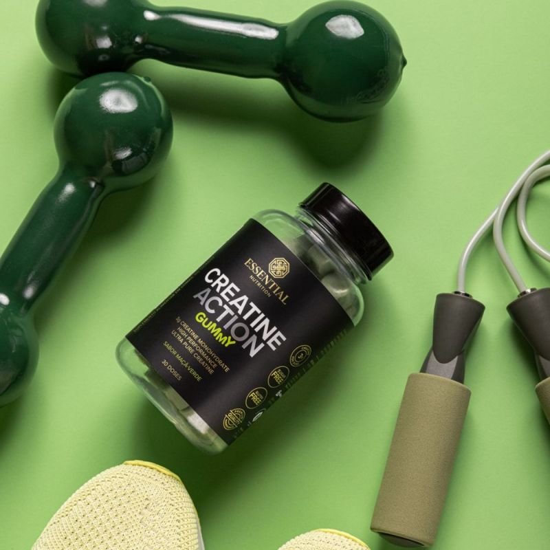 Creatine Action Gummy sabor Maça Verde 60 Gummy Essential