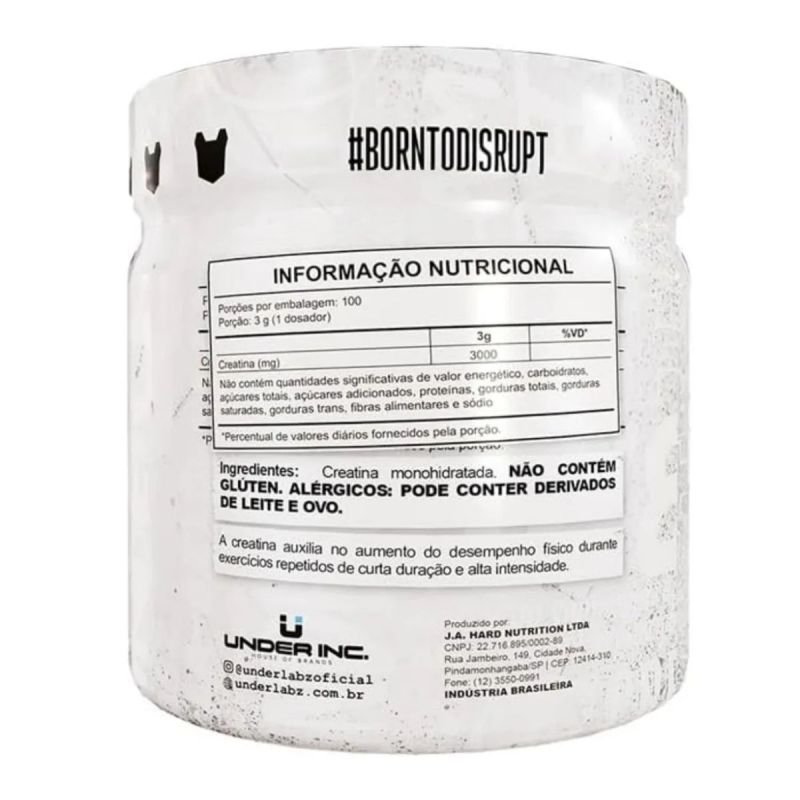 Creatina 100% Pura BornToDisrupt 150g Under Labz
