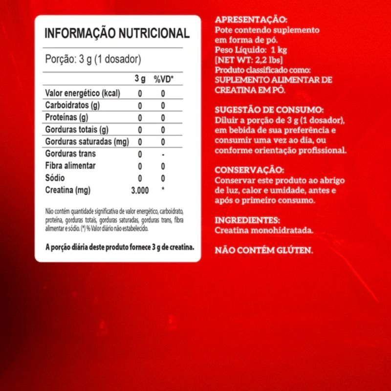 Creatina Hardcore 1Kg Integralmedica 