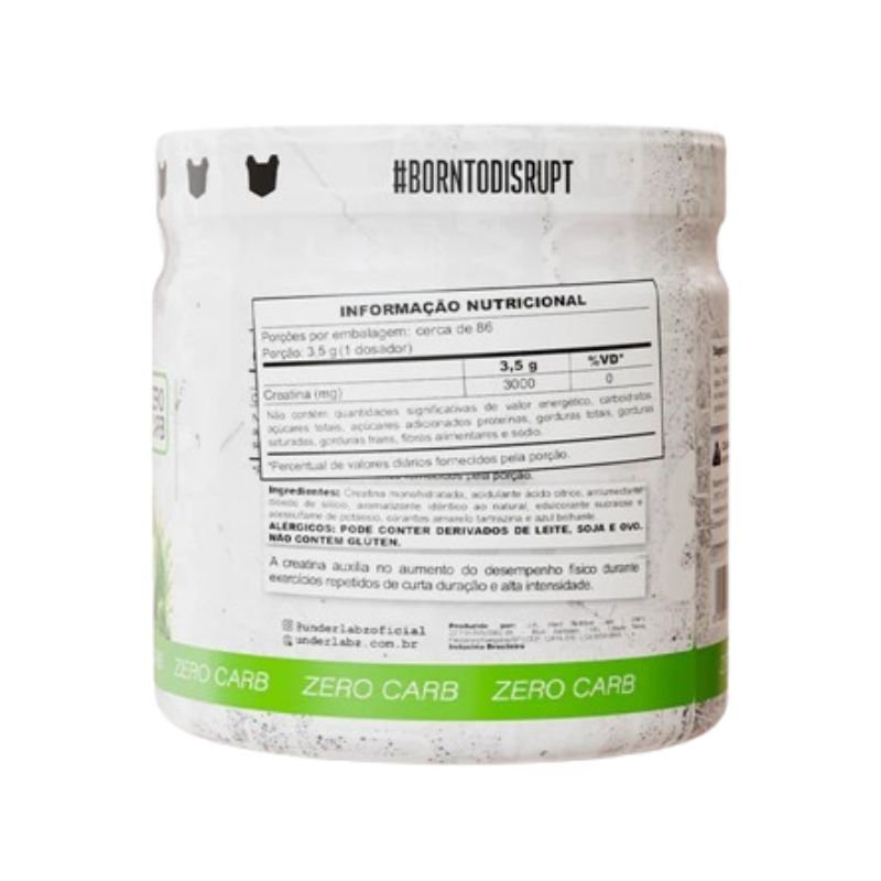 Creatine Born To Disrupt Creatina Pura sabor Limão 300g