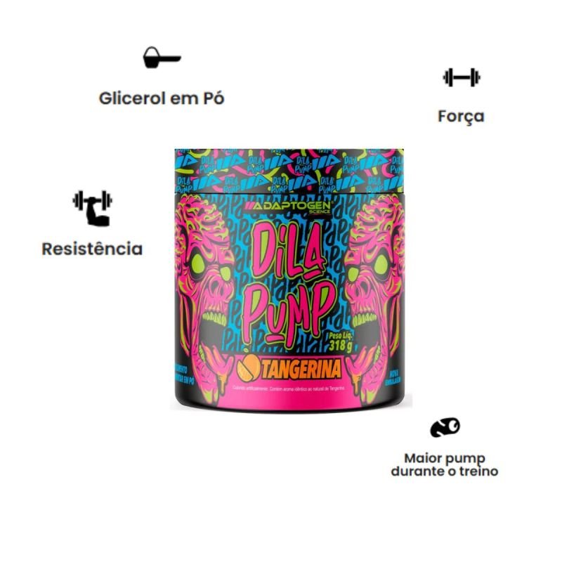 PRE TREINO DILA PUMP TANGERINE 318G ADAPTOGEN
