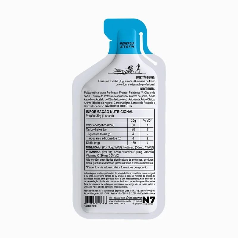 Energy Pro Gel Sudract sabor Água de Coco 30g