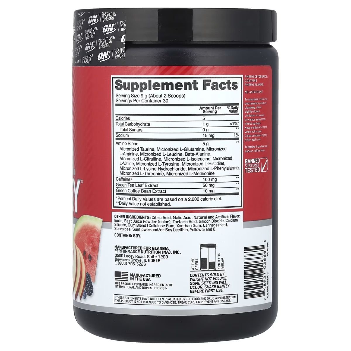 ON AMINO ENERGY FRUIT FUSION 270G | ARM.: 01