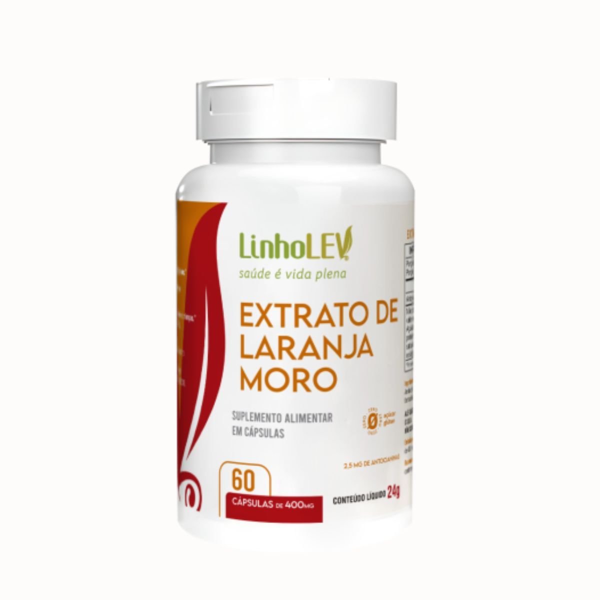 Extrato de Laranja Moro 400mg 60 cápsulas Linho Lev