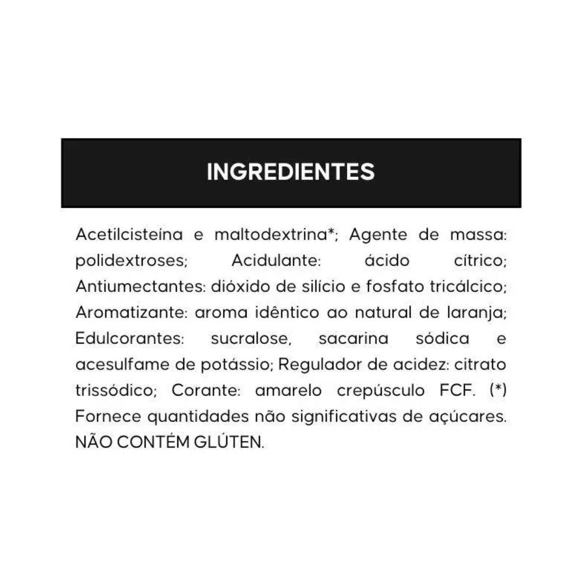 Flucetil (Acetilcisteína) 16 sachês de 5g sabor Laranja Maxinutri