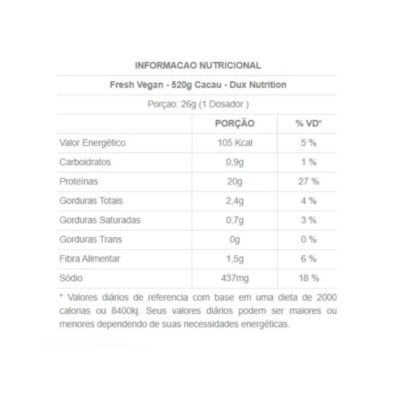 FRESH VEGAN CACAU 520G