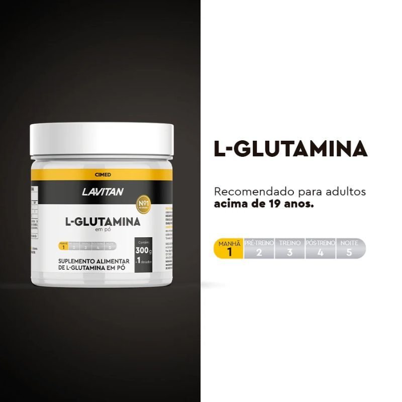 Glutamina 100% pura 300g Cimed 