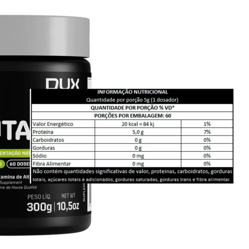 GLUTAMINA DUX - POTE 300G SABOR NATURAL