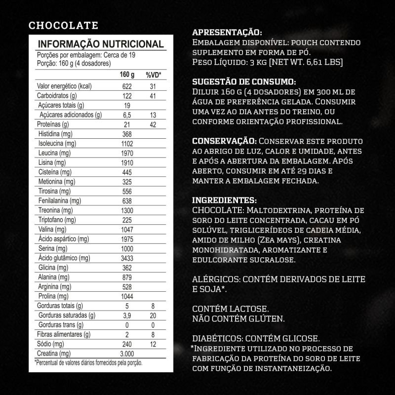 MONSTERONE 3KG CHOCOLATE INTEGRAL MEDICA/DARKNESS