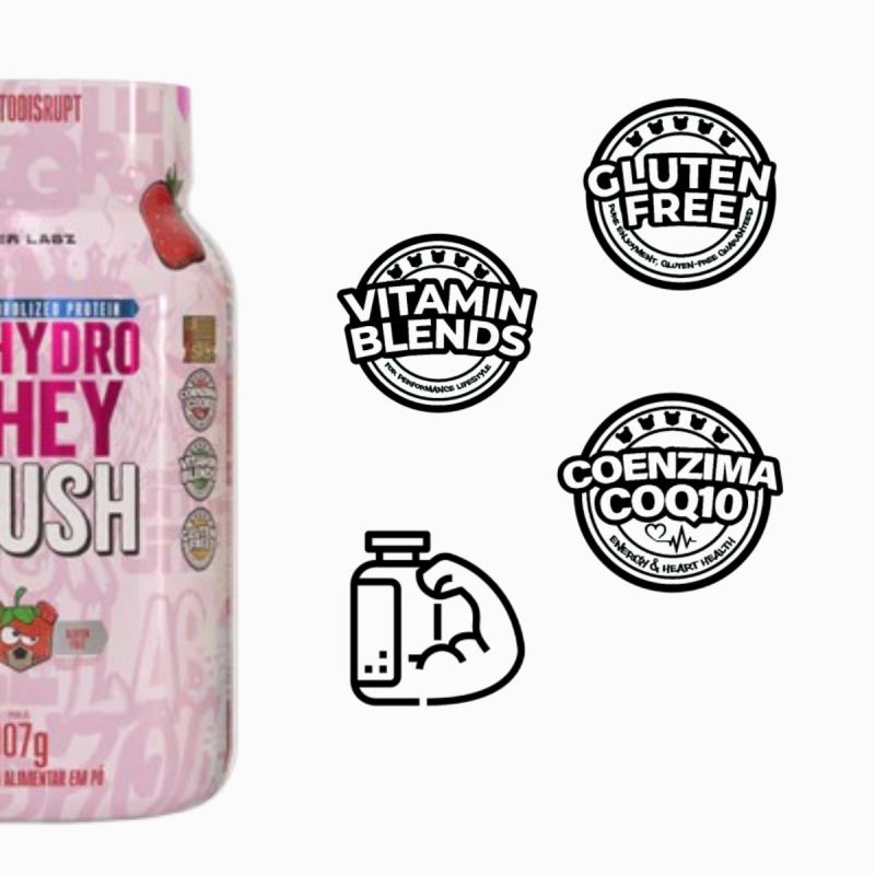 Iso Hydro Whey Crush sabor Strawbear 907g Under Labz