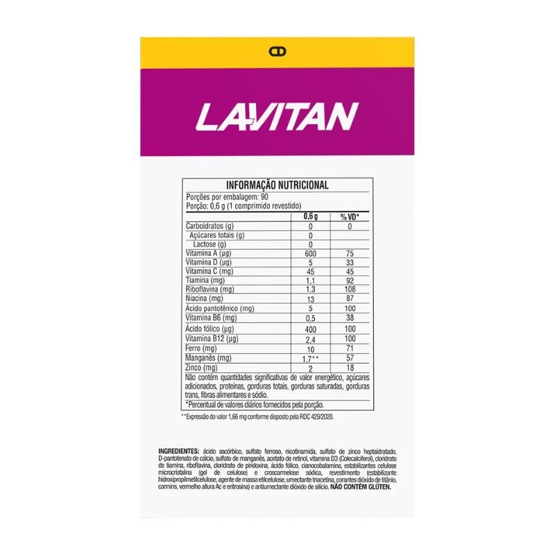 Lavitan A-Z Mulher 90 Comprimidos