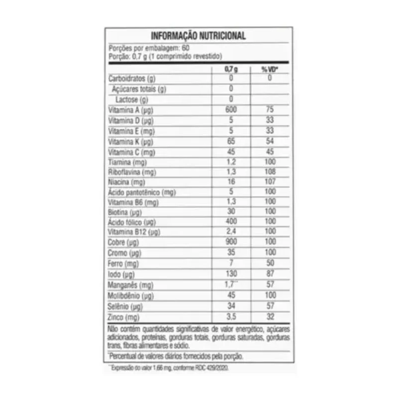 Lavitan A-Z Original 60 Comprimidos Cimed