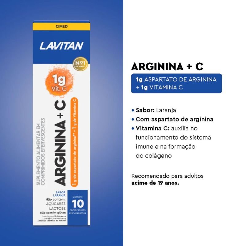 Lavitan Arginina + C 10 Comprimidos