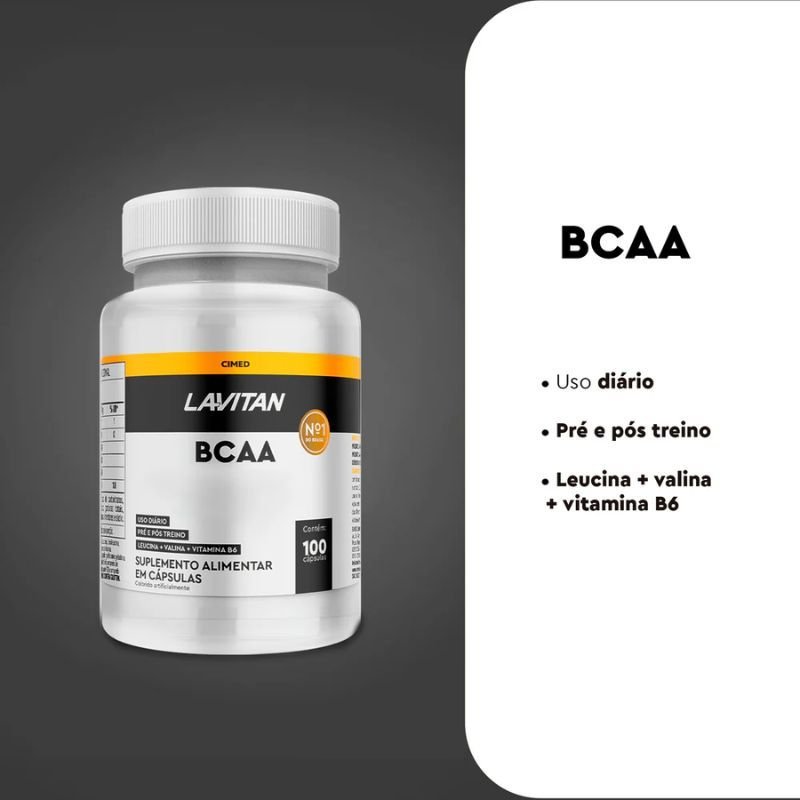 Lavitan BCAA 2400 100 cápsulas Cimed
