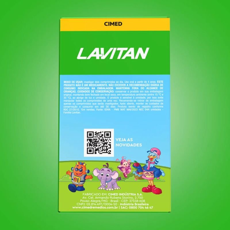 LAVITAN KIDS 60CP LARANJA, UVA, LIMAO