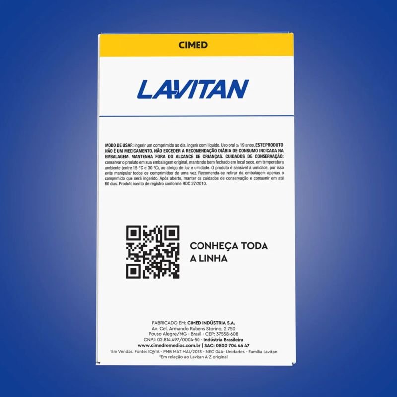 Lavitan Super Fórmula A-Z Homem 60 Cápsulas Cimed