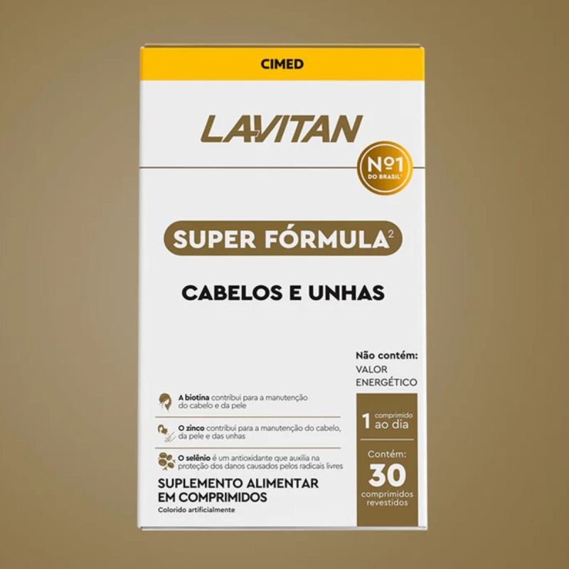 Lavitan Cabelos e Unhas Super Fórmula 30 comprimidos